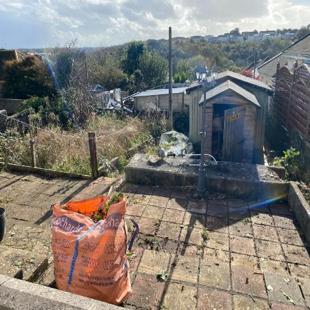 Before picture - garden waste and rubbish removal, Plymouth
